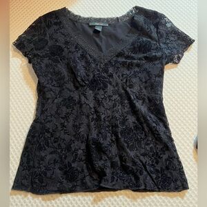 Style & Co.  Black Lacy Shirt.  Size Medium.